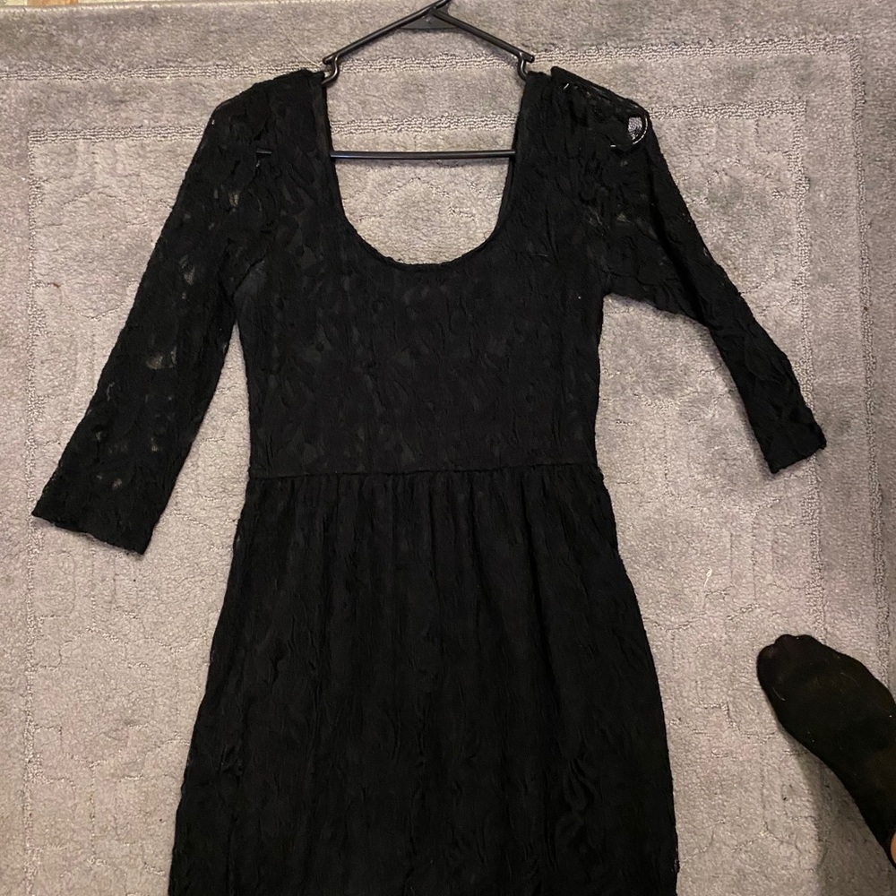 Black lace dress